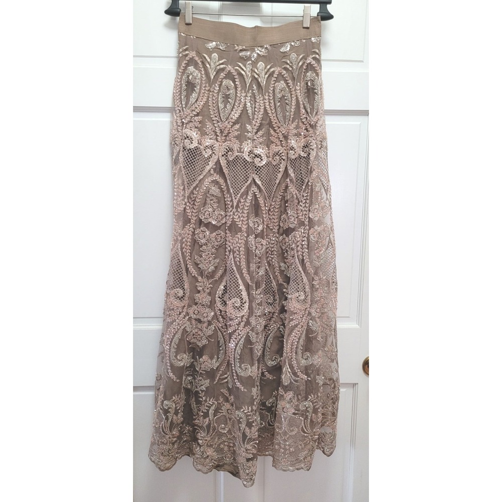 Bollywood‎ Heavy Beaded Silk & Net Lehenga Skirt & Dupatta - Coco & Pink - Small